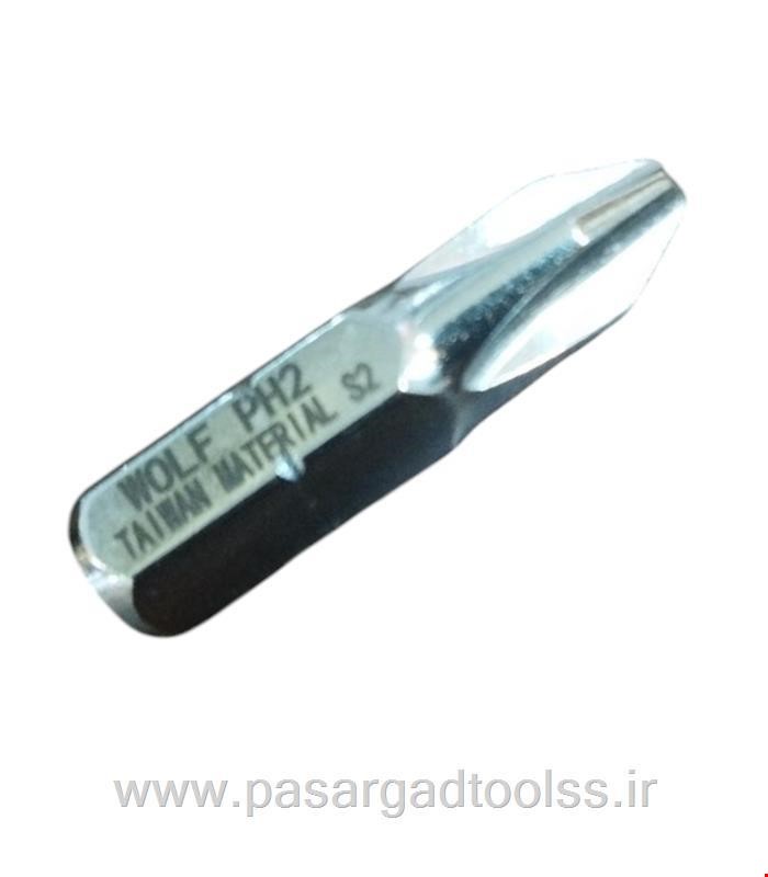 نوک PH2 یکسرچهارسو + 2.5سانتیمتر WOLF