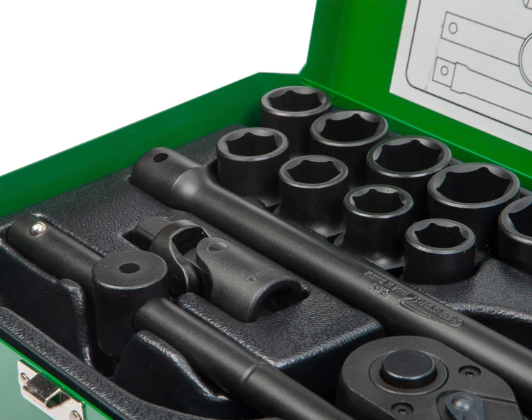  جعبه بکس درایو 1,2 اینچ 6پر فشاری قوی از سایز 10 تا 32 میلیمتر گرین استار green star تایوان