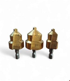 ست مته پله ای لوله سفید و سبز (گشاد کن لوله )