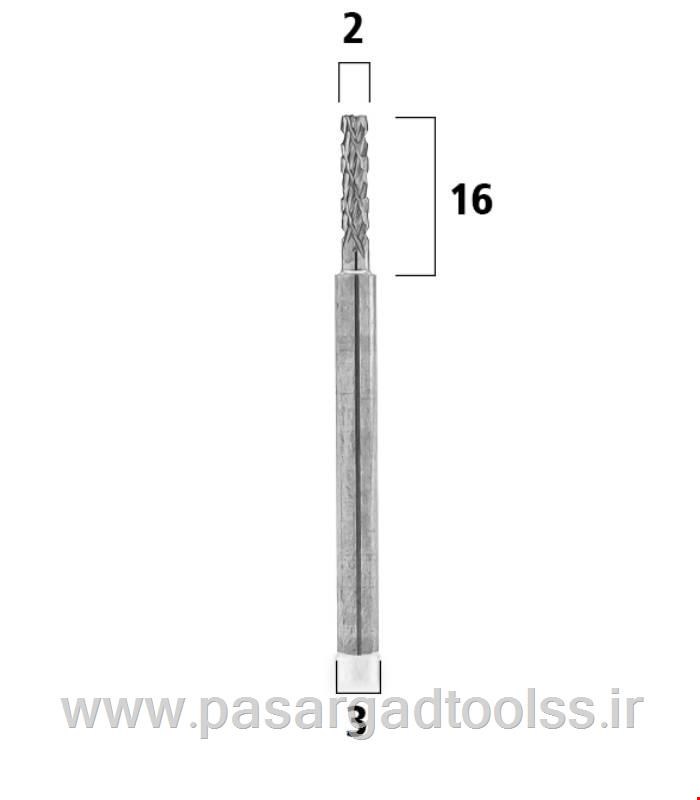 فرز فرم استوانه ای خشن تراش قطر 2.0 شفت 3 Blade Cut