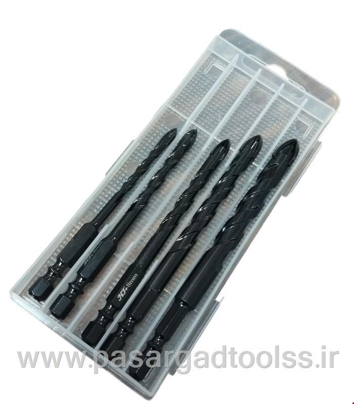 ست مته نیزه ای چهار الماس پرسلان همه کاره   اچ تی