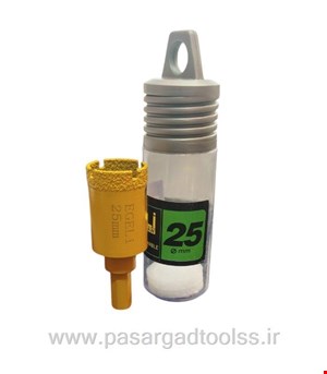 گردبر سنگ و سرامیک پرسلان سر دریلی  سایز  25 ایگلی (EGELI) زرد