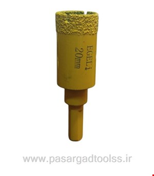 گردبر سنگ و سرامیک پرسلان سر دریلی  سایز  20 ایگلی (EGELI) زرد