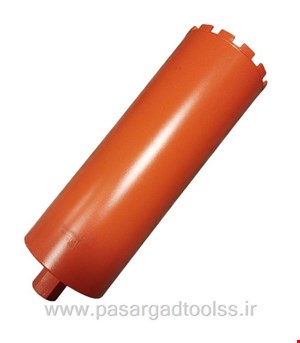 مته گردبر کرگیری بتن سایز 102 میلیمتر به طول 45 سانتی متر (مته گردبر الماسه) برند xl با سگمنت تیز بر